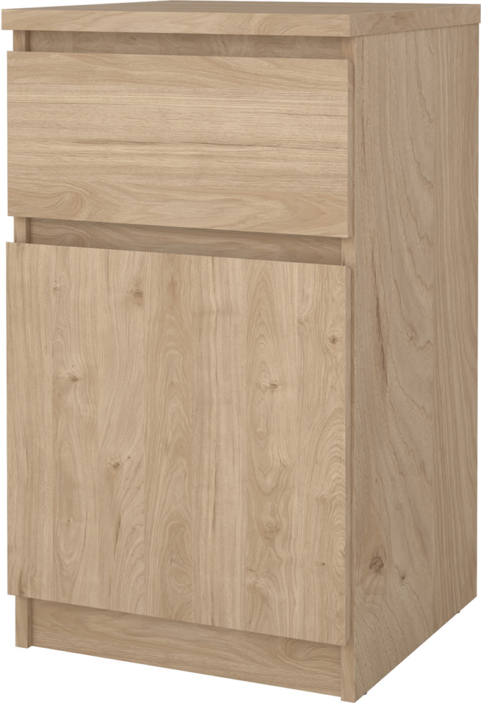 Sengebord Vesterholm Naia, vægmonteret natbord, Jackson Hickory finish, H70ÃB40ÃD40 cm, FSC-certificeret